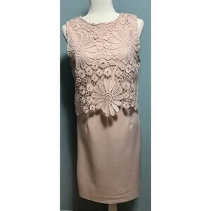 Catherine Malandrino Women 10 Dress Lace Dental Overlay Formal Elegant Feminine